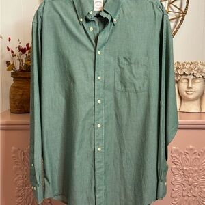 Men’s Brooks Brothers Large Green Striped Men's Shirt